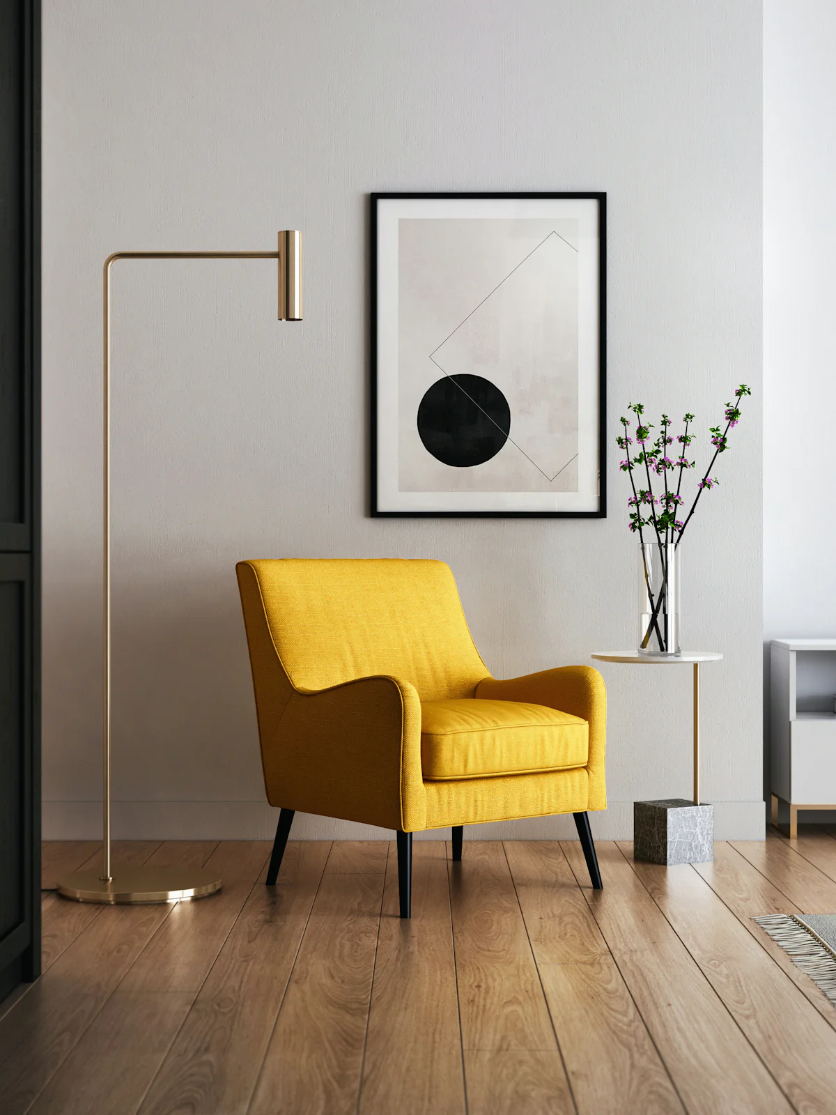 A calm, sunlit living room